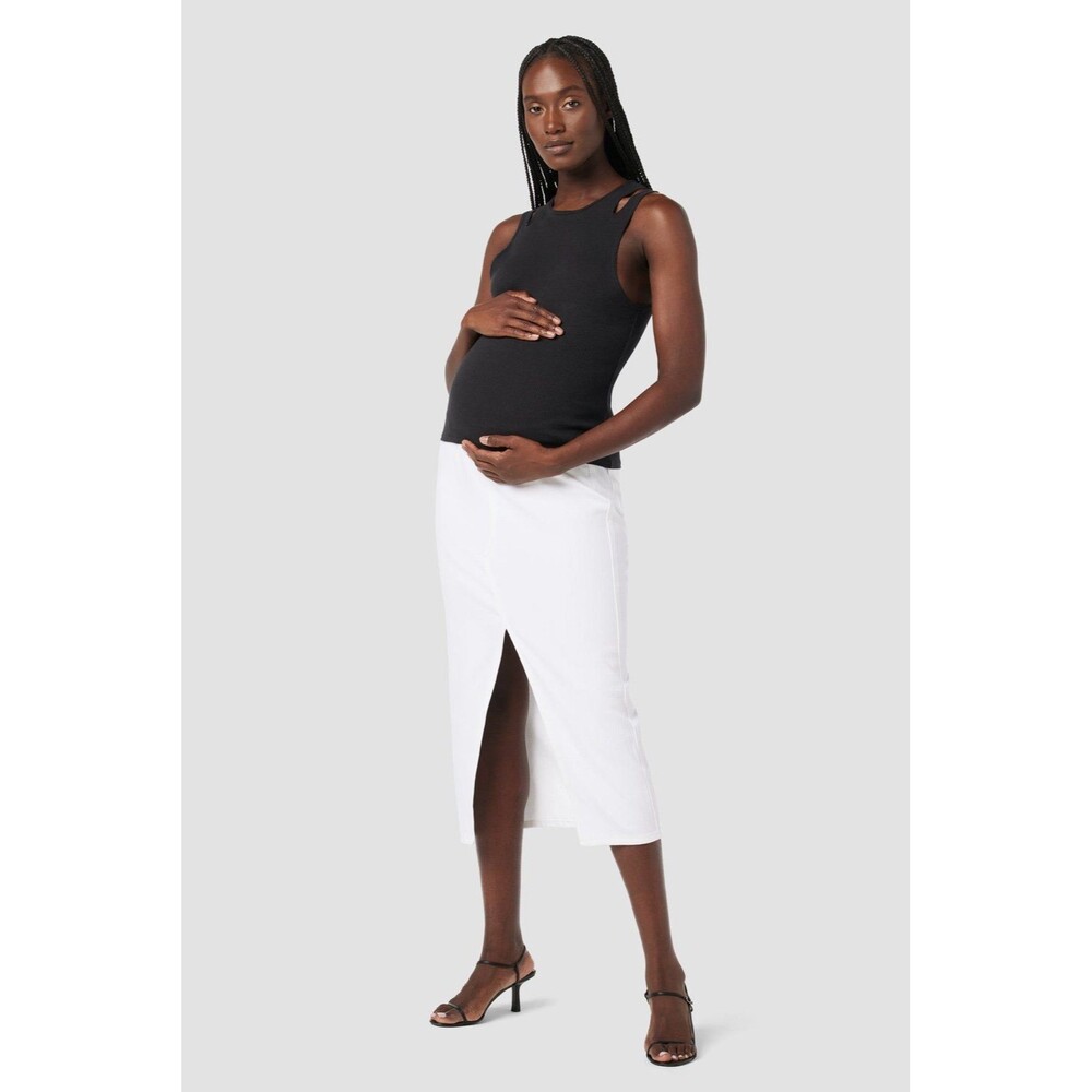 Hudson Maternity Reconstructed Skirt Size 25 White NEW  lightweight denim